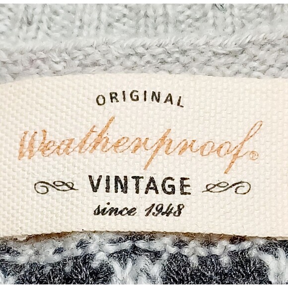Weatherproof  Fair Isle Vintage Women's Heather Grey  Sweater Size Medium - Picture 6 of 6